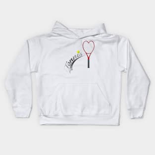 I LOVE TENNIS Kids Hoodie